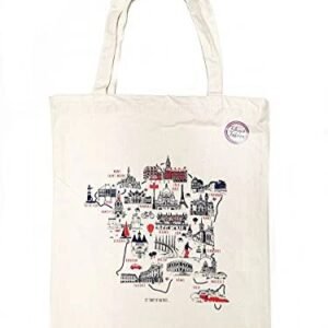 Tissage de L'Ouest - Les Monuments de France Tote Bag - 100% Cotton