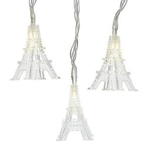 Set of 10 Battery-Operated Eiffel Tower Lights by Kurt Adler - Warm White