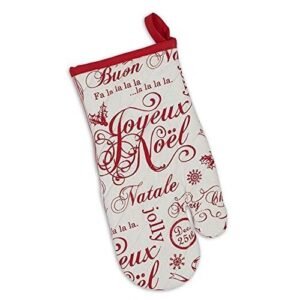 Oven Mitt - "Joyeux Noel" Vintage Christmas Design by DII
