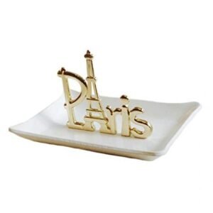 Jewelry Tray - Paris Design - Gold/White by Fashioncraft