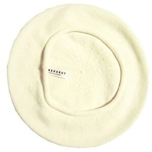 Classic French 11" Diameter Artist's Beret (Adult)- 100% Cotton - Natural/Ivory