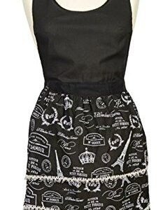 Apron - Paris Passport Sweetie w/French Script, Postmarks, Eiffel Tower & More
