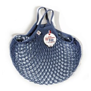 French Market Net Bag - Bleu Jean Color- Medium w/Short Handles