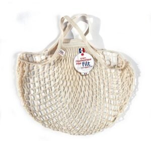 French Market Net Bag - Off White/Natural Color- Medium w/Short Handles